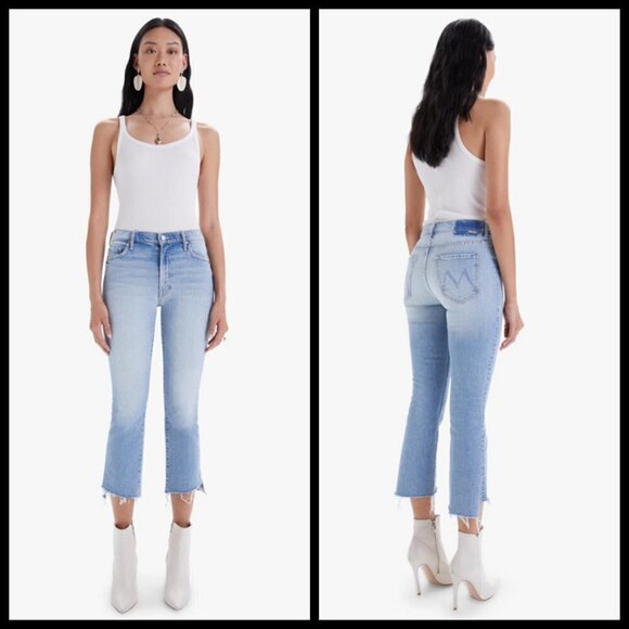 💕MOTHER SUPERIOR💕 The Insider Crop Step Fray Jeans ~ I Confess 28 NWOT - Picture 3 of 17